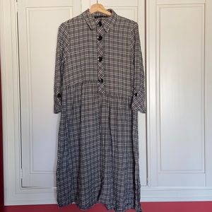 Zara Basic Plaid Dress